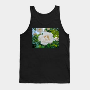 Beautiful White Rose Tank Top